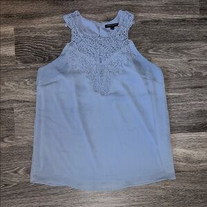 Banana Republic Light Blue Lace Blouse Large